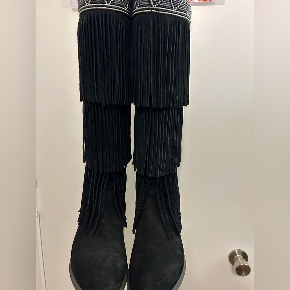 Denise Suede Fringe Boot - Picture 3 of 16